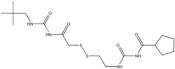 1-(Cyclopentylcarbonyl)-3-[2-[[(3-neopentylureido)carbonylmethyl]dithio]ethyl]urea,,结构式