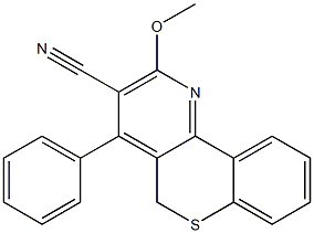 2-Methoxy-4-[phenyl]-5H-[1]benzothiopyrano[4,3-b]pyridine-3-carbonitrile Struktur