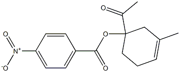 4-Nitrobenzoic acid 1-acetyl-3-methyl-3-cyclohexenyl ester,,结构式
