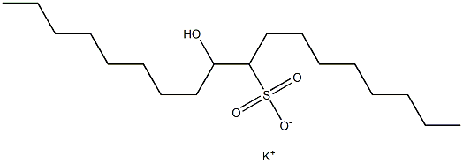 10-Hydroxyoctadecane-9-sulfonic acid potassium salt 结构式