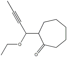 2-(1-Ethoxy-2-butynyl)cycloheptanone Struktur