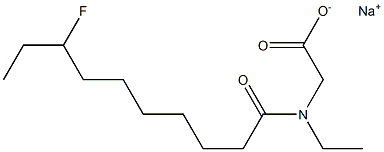 N-エチル-N-(8-フルオロカプリノイル)グリシンナトリウム 化学構造式
