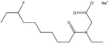 N-Ethyl-N-(8-fluorodecanoyl)glycine sodium salt Structure