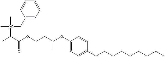 N,N-Dimethyl-N-benzyl-N-[1-[[3-(4-nonylphenyloxy)butyl]oxycarbonyl]ethyl]aminium Structure