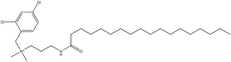 2,4-Dichloro-N,N-dimethyl-N-[3-[(1-oxooctadecyl)amino]propyl]benzenemethanaminium Structure