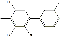 3-Methyl-6-(3-methylphenyl)benzene-1,2,4-triol Structure