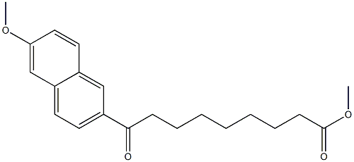 9-Oxo-9-[6-methoxy-2-naphtyl]nonanoic acid methyl ester,,结构式