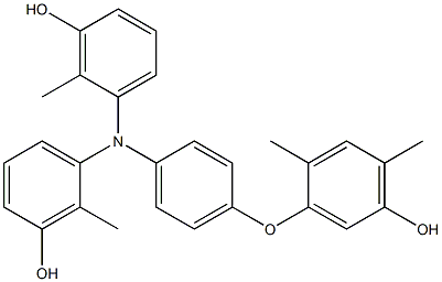 N,N-Bis(3-hydroxy-2-methylphenyl)-4-(5-hydroxy-2,4-dimethylphenoxy)benzenamine Structure