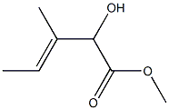 (E)-2-Hydroxy-3-methyl-3-pentenoic acid methyl ester Structure