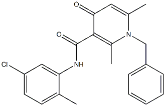 N-(2-Methyl-5-chlorophenyl)-1-benzyl-2,6-dimethyl-4-oxo-1,4-dihydro-3-pyridinecarboxamide Structure