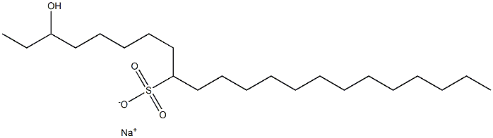 3-Hydroxydocosane-9-sulfonic acid sodium salt Structure