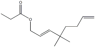 Propionic acid 4,4-dimethyl-2,7-octadienyl ester 结构式