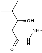 [R,(+)]-3-ヒドロキシ-4-メチル吉草酸ヒドラジド 化学構造式