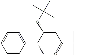(5R,6R)-2,2-Dimethyl-6-phenyl-5-tert-butylthio-3-heptanone Struktur