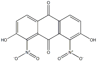 2,7-Dihydroxy-1,8-dinitroanthraquinone Struktur