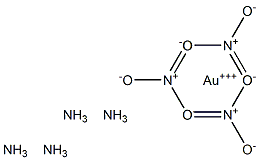 Tetramminegold(III) nitrate 结构式