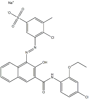 4-Chloro-3-methyl-5-[[3-[[(4-chloro-2-ethoxyphenyl)amino]carbonyl]-2-hydroxy-1-naphtyl]azo]benzenesulfonic acid sodium salt|