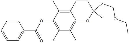 2-(2-Ethoxyethyl)-2,5,7,8-tetramethyl-3,4-dihydro-2H-1-benzopyran-6-ol benzoate Structure