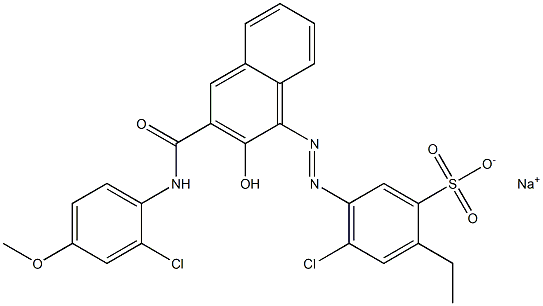 4-Chloro-2-ethyl-5-[[3-[[(2-chloro-4-methoxyphenyl)amino]carbonyl]-2-hydroxy-1-naphtyl]azo]benzenesulfonic acid sodium salt