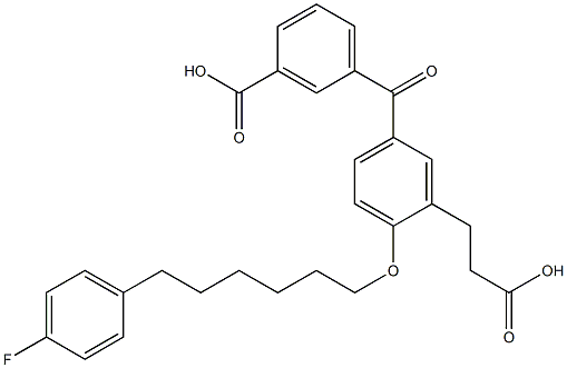 5-(3-Carboxybenzoyl)-2-[6-(4-fluorophenyl)hexyloxy]benzenepropanoic acid