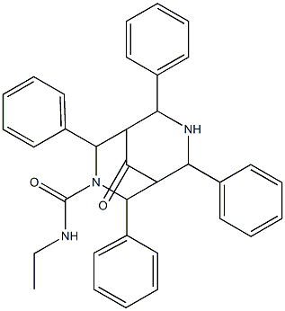 N-Ethyl-9-oxo-2,4,6,8-tetraphenyl-3,7-diazabicyclo[3.3.1]nonane-3-carboxamide Structure