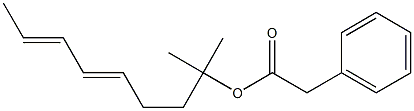 Phenylacetic acid 1,1-dimethyl-4,6-octadienyl ester