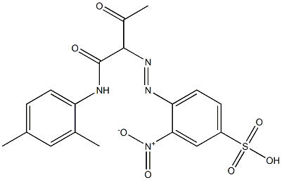 4-[1-[N-(2,4-Xylyl)carbamoyl]-2-oxopropylazo]-3-nitrobenzenesulfonic acid