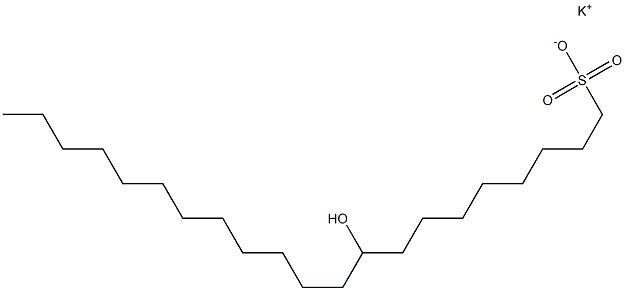 9-Hydroxyhenicosane-1-sulfonic acid potassium salt,,结构式