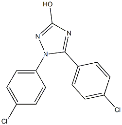 1,5-Bis(4-chlorophenyl)-1H-1,2,4-triazol-3-ol,,结构式