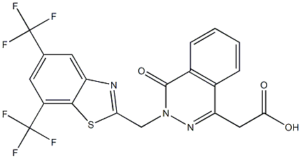  3-[(5,7-Bis(trifluoromethyl)-2-benzothiazolyl)methyl]-3,4-dihydro-4-oxophthalazine-1-acetic acid