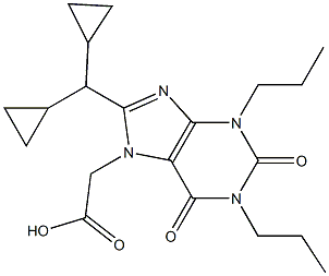 8-Dicyclopropylmethyl-1,3-dipropyl-1,2,3,6-tetrahydro-2,6-dioxo-7H-purine-7-acetic acid|