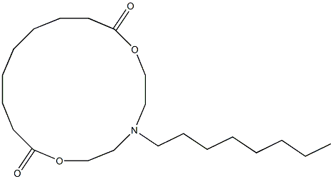 5-Octyl-2,8-dioxa-5-azacyclohexadecane-1,9-dione,,结构式