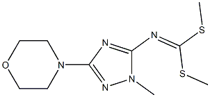 (1-Methyl-3-morpholino-1H-1,2,4-triazol-5-yl)imidodithiocarbonic acid dimethyl ester Structure