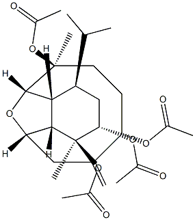 (1S,2S,4R,4aR,5S,6S,9S,12S,12aS)-1,2,6,9-Tetraacetoxytetradecahydro-1,6-dimethyl-10-methylene-4-isopropyl-5,12-epoxybenzocyclodecene,,结构式