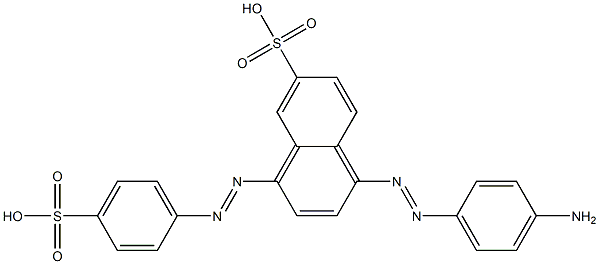 1-(4-Aminophenylazo)-4-(4-sulfophenylazo)-6-naphthalenesulfonic acid Structure