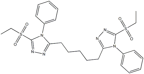 5,5'-(1,5-Pentanediyl)bis[4-(phenyl)-3-ethylsulfonyl-4H-1,2,4-triazole]