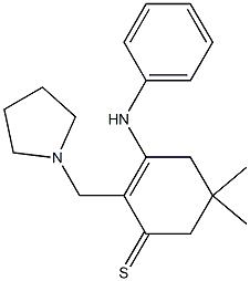 2-[(Pyrrolidin-1-yl)methyl]-3-phenylamino-5,5-dimethyl-2-cyclohexene-1-thione|