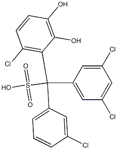 (3-Chlorophenyl)(3,5-dichlorophenyl)(6-chloro-2,3-dihydroxyphenyl)methanesulfonic acid 结构式