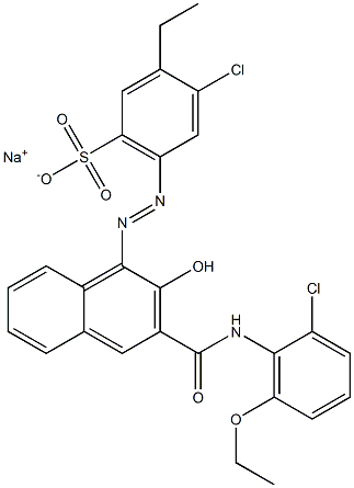  4-Chloro-3-ethyl-6-[[3-[[(2-chloro-6-ethoxyphenyl)amino]carbonyl]-2-hydroxy-1-naphtyl]azo]benzenesulfonic acid sodium salt