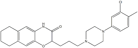 2-[3-[4-(3-Chloro-4-methylphenyl)piperazin-1-yl]propyl]-6,7,8,9-tetrahydro-2H-naphth[2,3-b][1,4]oxazin-3(4H)-one,,结构式