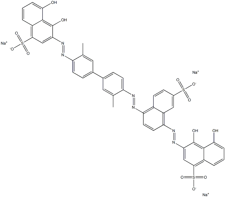 4,5-Dihydroxy-3-[[4'-[[4-[(1,8-dihydroxy-4-sulfo-2-naphtyl)azo]-6-sulfo-1-naphtyl]azo]-3,3'-dimethyl-1,1'-biphenyl-4-yl]azo]-1-naphthalenesulfonic acid trisodium salt