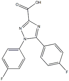 1,5-Bis(4-fluorophenyl)-1H-1,2,4-triazole-3-carboxylic acid,,结构式