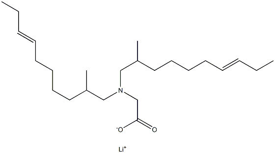 N,N-Bis(2-methyl-7-decenyl)glycine lithium salt Structure