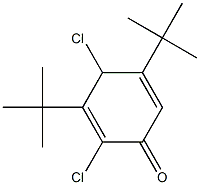 2,4-Dichloro-3,5-di(1,1-dimethylethyl)-2,5-cyclohexadien-1-one Structure