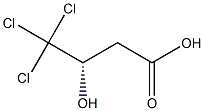 [S,(+)]-4,4,4-トリクロロ-3-ヒドロキシ酪酸 化学構造式