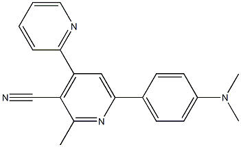 2-Methyl-4-(2-pyridyl)-6-(4-dimethylaminophenyl)pyridine-3-carbonitrile Structure