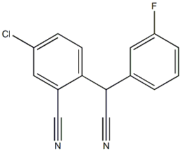 (2-Cyano-4-chlorophenyl)(3-fluorophenyl)acetonitrile Struktur