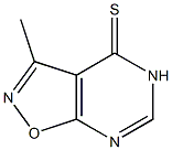 3-メチルイソオキサゾロ[5,4-d]ピリミジン-4(5H)-チオン 化学構造式