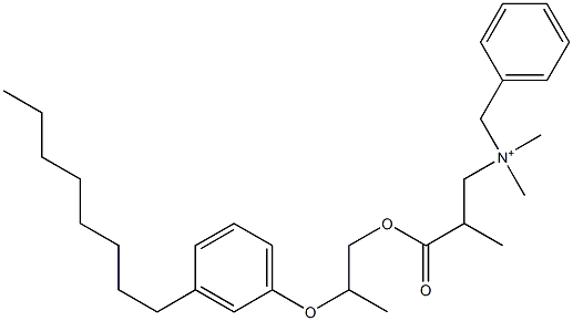 N,N-Dimethyl-N-benzyl-N-[2-[[2-(3-octylphenyloxy)propyl]oxycarbonyl]propyl]aminium