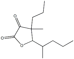 Dihydro-4-methyl-4-propyl-5-(1-methylbutyl)furan-2,3-dione Struktur
